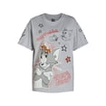 thumbnail image 5 of Tom and Jerry Women's Embroidered Graphic Print T-Shirt, Sizes XXS-XXL, 5 of 5