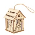 thumbnail image 1 of Bonita mini casa hueca de madera, árbol de luz de Navidad, decoración para colgar (Santa Claus) Tmvgtek Oficina Multiescena Multifunción, 1 of 6