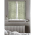 thumbnail image 5 of Sage Green Curtains 45 Inch Length, Sheer Curtains for Bedroom Living Room Window Geometric Flower Leaf Diamond Plaid Retro Rod Pocket Voile Drapes Kitchen Curtains Small Half Window 42"x45" 2 Panels, 5 of 6