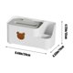 thumbnail image 3 of Porta pañuelos de plástico con organizador | Organizador de escritorio multifuncional para mandos a distancia, bolígrafos y cosméticos | Dispensador de pañuelos antideslizante y resistente a caídas, 3 of 5