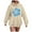 Beige, variant on UngA Women Oversized Graphic Hoodies Cute Y2K Long Sleeve Fleece Hooded Sweatshirt Fall Pullover Blue,L
