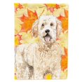 thumbnail image 1 of Carolines Treasures CK1842GF Fall Leaves Goldendoodle Garden Size Flag, 1 of 3
