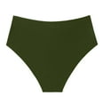 thumbnail image 5 of Tankini Swimsuits for Women Solid Color Tummy Control Comfortable Summer Beach Daily Swimwear Bottom Army Green XL, 5 of 5