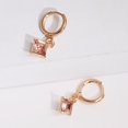 thumbnail image 3 of Pendientes de aleación para mujer, pendientes elegantes con colgante de cristal a la moda para mujer (rosa), 3 of 3