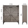 thumbnail image 2 of Narrow Shoe Organizer for Entryway, Slim Hidden Shoe Cabinet for Tiny Little Space, Freestanding Shoe Storage Cabinet with 2 Flip Drawers - with Open Storage for Entryway, Foyer,Hallway (Gray), 2 of 7