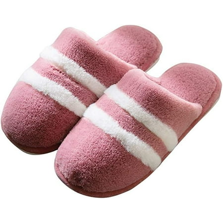 

shuwee Womens House Slippers Comfy Soft Faux Fur Slippers Womens Mens House Slipper Scuff Memory Foam Anti-Slip Slippers