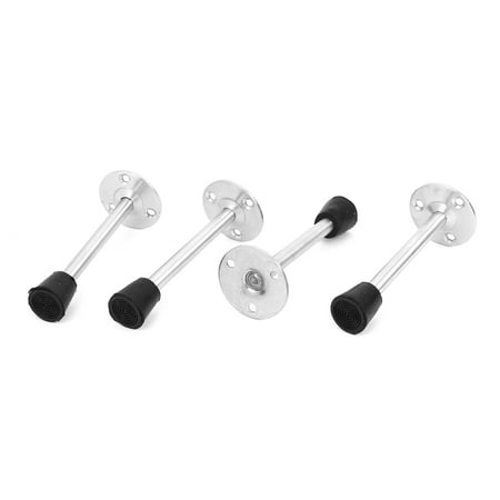 Holder Free Stopper - Unique Bargains Office Home Round Base Wall Mount Door Stopper Holder 120mm Long 4 Pcs