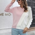 thumbnail image 3 of Womens Fall Fashion 2022! QLEICOM Sweaters for Women, Women Casual Fashion Solid Hollow Out Pullover Long Sleeve Round-Neck Sweater On Clearance, 3 of 8