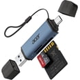 thumbnail image 1 of SD Card Reader USB C, Dual Slots USB 3.0 Type C to Micro SD Card Adapter, Memory Card Reader for MicroSD, SDHC, SDXC, Compatible with Laptop, PC, iPhone16/15,  Pro/Air,  Pro,, 1 of 10