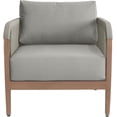 thumbnail image 3 of Meridian Furniture Chaise de Patio Extérieure en Tissu Résilient Gris Maui, 3 of 8