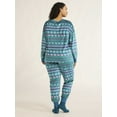 thumbnail image 5 of Joyspun Women's Stretch Velour Pajama Set with Socks, 3-Piece, Sizes XS-3X, 5 of 5