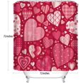thumbnail image 3 of Newhomestyle Romantic Valentine's Day Shower Curtain Red Pink Love Heart Falling Bath Curtain Waterproof Polyester Bathroom Decorations Curtains 72x72 inch, 3 of 3