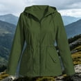 thumbnail image 4 of Lnmiateer Women Outdoor Waterproof Windbreaker Hooded Rain Parka Removable Hood Lightweight Full Zip Jacket With Pockets, 4 of 9