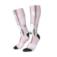 thumbnail image 2 of Fotbe Aerial Yoga for Unicorn print Women's Men's Novelty Crew Socks Cotton Socks Knee High Socks for Walking,Running,Nurses,Pregnancy, 2 of 9