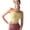 Yellow, variant on Women's Sports Bra Fixed Cup Slim Strap Yoga Bra Vest, Seamless Wireless Padded Fitness Underwear, Breathable High Elasticity Workout Bralette, Thin Strap Supportive Gym Tank Top, Yoga Cami Bra