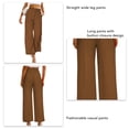 thumbnail image 3 of Pantalones de pierna ancha para mujer, pantalones de corte regular para mujer, pantalones casuales de negocios para mujer, pantalones de pierna recta para mujer, artesanía excepcional, 3 of 4