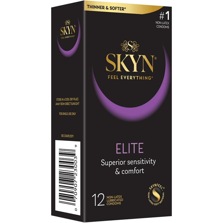 SKYN Elite Non-Latex Lubricated Condoms, 12 Count HSA/FSA Eligible