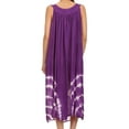 thumbnail image 2 of Sakkas Kira Embroidered Relaxed Fit with Pockets Tank Dress / Cover Up - Purple - OS, 2 of 4