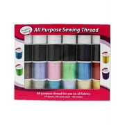 Allary 4857 GB Designers Choice All Purpose Polyester Sewing Thread Spools 200 Yards Each Multicolored in Box Multipack Bundles Set of 24 Spools
