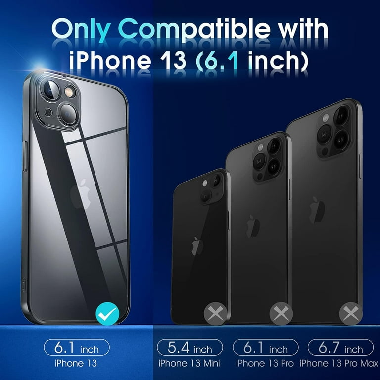 For IPhone 13 Case Crystal Clear & Anti-Yellowing - Mil-Grade Shockproof Protection Soft TPU Protective Phone Case - Slim Thin Fit Cover 6.1-Clear