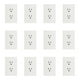 thumbnail image 1 of Placa Con Contacto Dúplex Lucek Flat Pack 12 blanco, 1 of 4