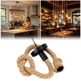 thumbnail image 2 of SIfdSeng My Items E26/E27 Lamp Holder Pendant Light Adjustable Height Rope Pendant Light Suitable for Bars Restaurants Kitchens and Homes Rope Pendant Light, 2 of 9