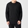 thumbnail image 5 of Thousandth Men's Plus Size Crewneck Tees Casual Long Sleeve Basic Top Soft Breathable Everyday Pullover Top for Daily, 5 of 9