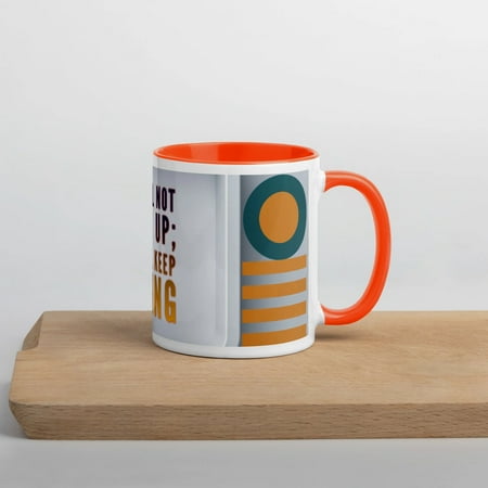

GloWell Designs - Mug with Color Inside - Affirmation Quote - I Will Not Give Up