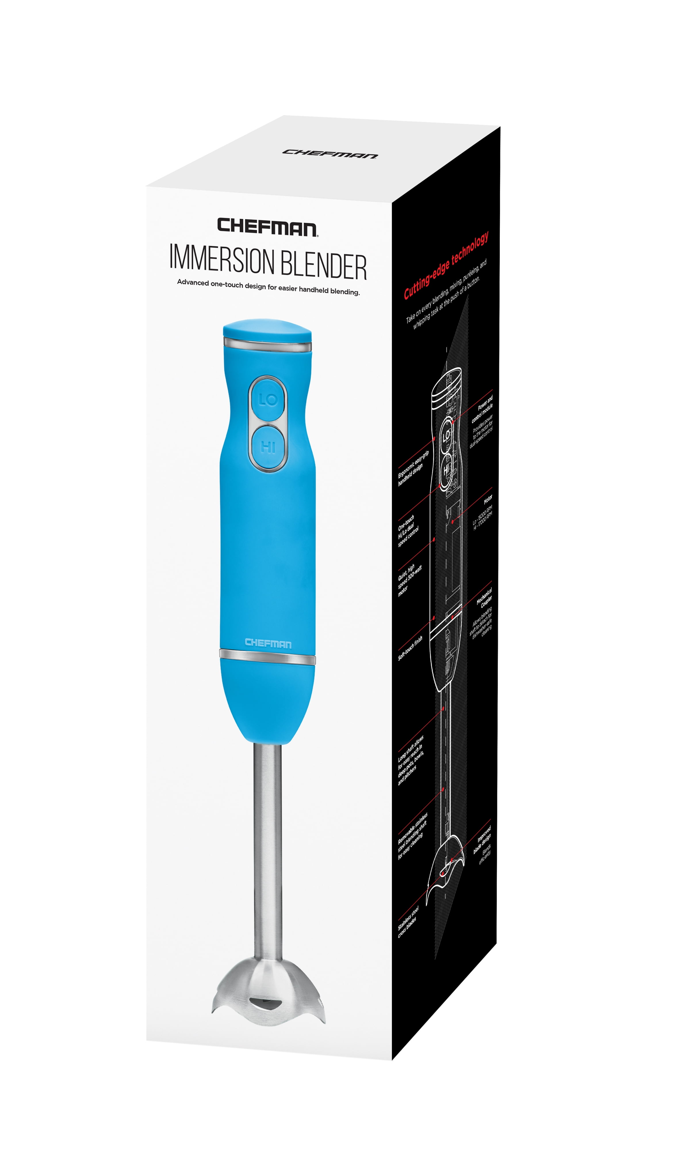 Better Chef DualPro Handheld Immersion Blender/Hand Mixer, Blue