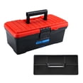 thumbnail image 3 of Caja de herramientas contenedor bandeja extraíble caja de herramientas de almacenamiento multifunción portátil para mantenimiento profesional reparaci 125 pulgadas, 3 of 7