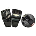 thumbnail image 1 of Guantes de boxeo de medio MMA Cola Guantes de entrenamiento de boxeo Negro, 1 of 8