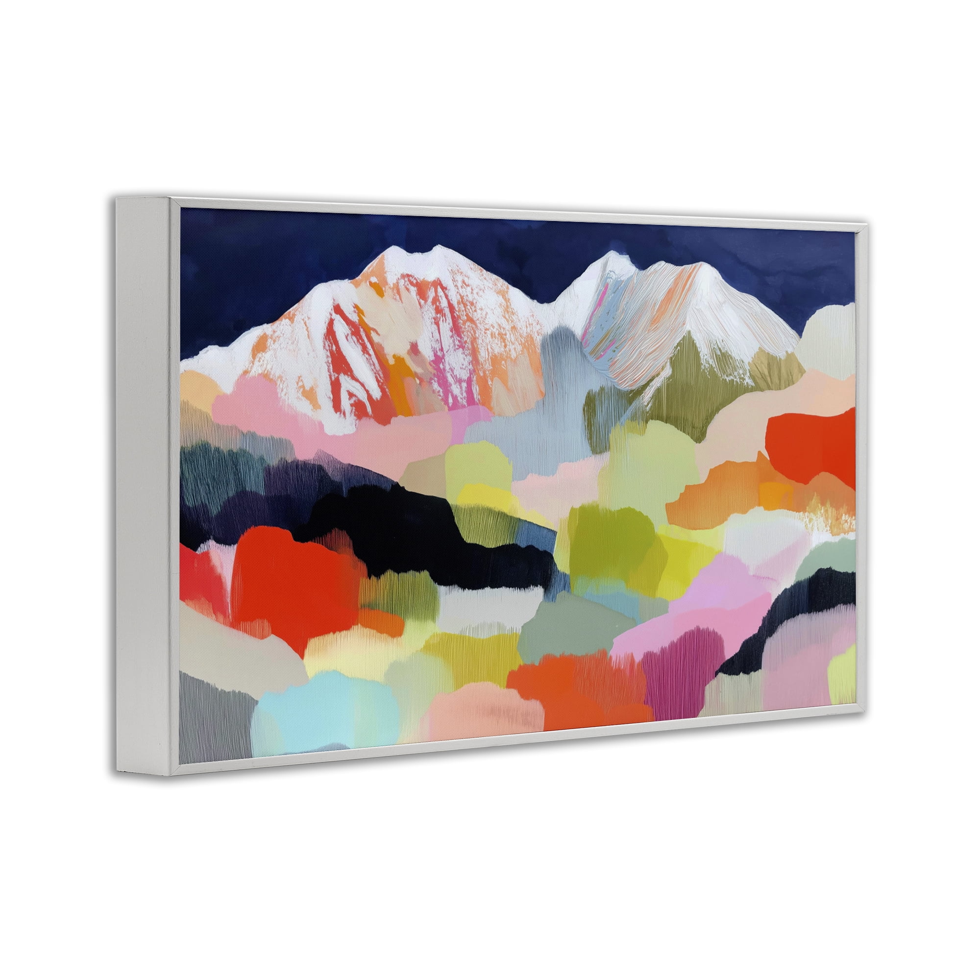 Stupell Industries Alpine Glow in Vibrant Mountains White Framed Giclee Art, design by Chromatic Storm Studio
