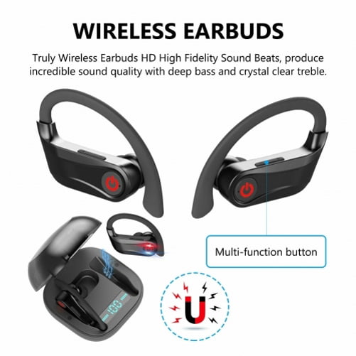 W20 TWS Bluetooth 5.0 Earphone Wireless Headphone Stereo Min