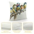 thumbnail image 4 of Watercolor Birds Pillows Decorative Throw Pillows,Hand-Painted Oil Painting Rustic Birds Square Pillow Cases,Cute Colorful Spring Summer Decorations for Home Couch Sofa Outdoor, 4 of 5