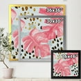 thumbnail image 4 of Designart 'Rough Brush Strokes Pink Colored Monstera II' Tropical Framed Art Print, 4 of 4