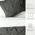thumbnail image 5 of Noble Linens Gray Pinch Pleat 2-Piece Duvet Cover Set, Twin/Twin XL, 5 of 9