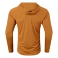 thumbnail image 4 of Men Summer Tops Men's T Shirts For Casual And Outdoor Activities Slim Fit Short Sleeve Hooded Design Solid Color High Elasticity Fabric For Spring Summer Fall Men Undershirt Long Sleeve Yellow XL, 4 of 4