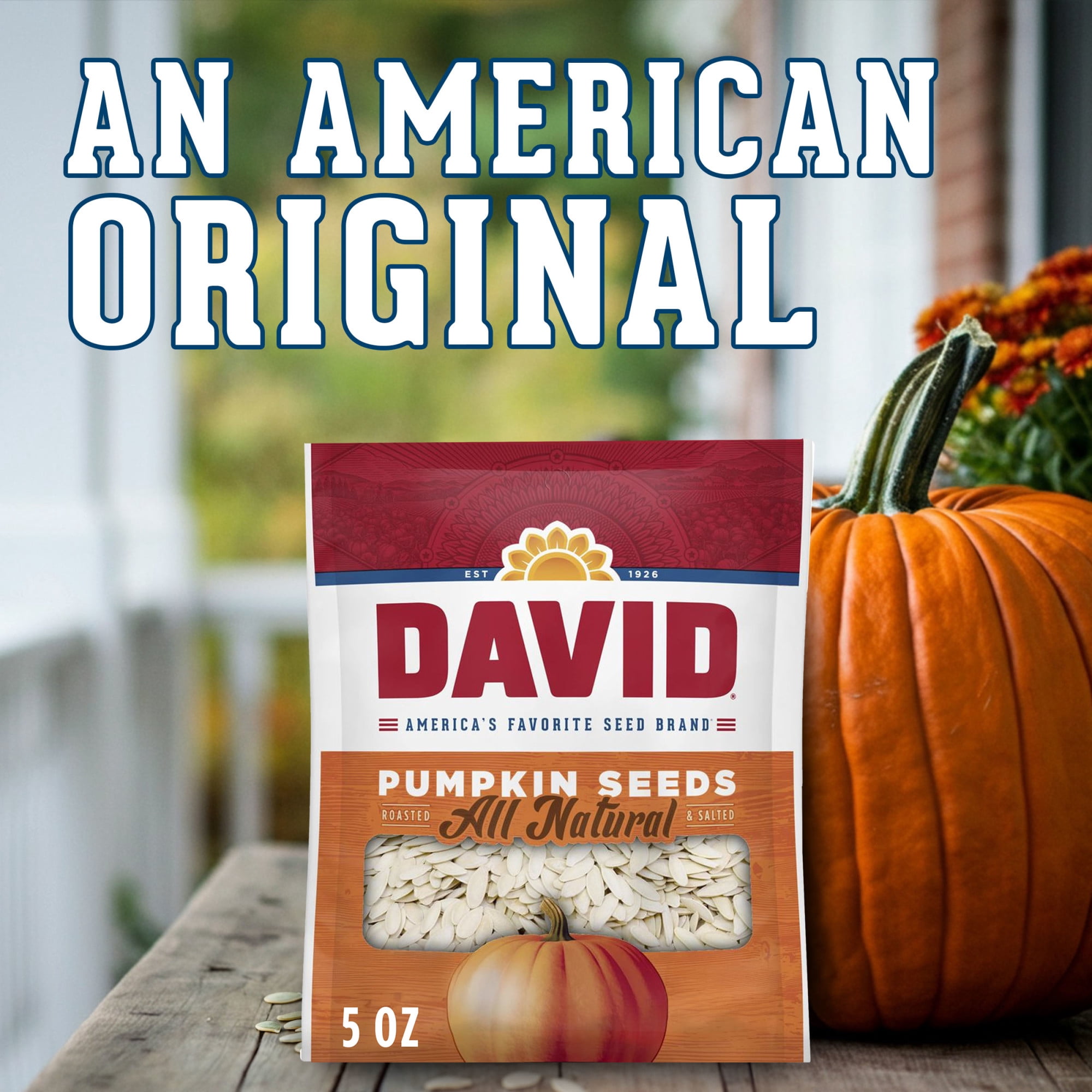 (2 pack) DAVID All Natural Pumpkin Seeds, 5 oz.