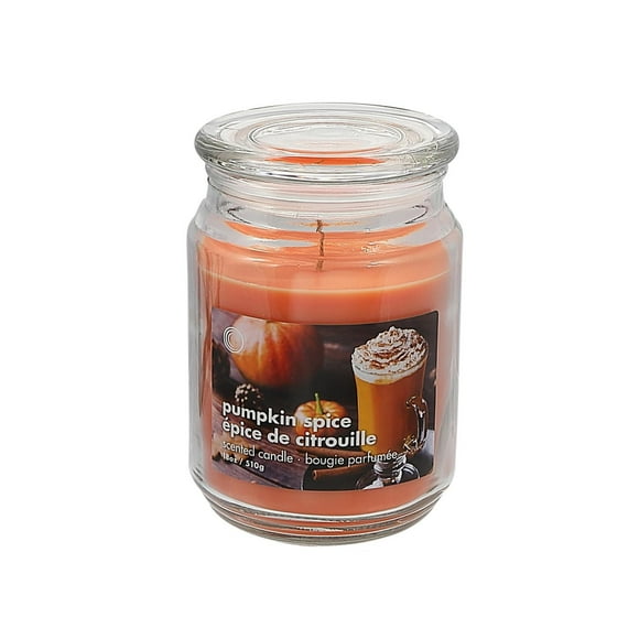 Pumpkin Spice Tart Scented Candle Jar W/ Glass Lid - Set of 2