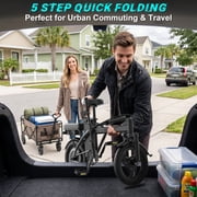 14” Folding Electric Bike for Adults & Teens, 500W Motor, 20MPH Top Speed, 48V Removable Battery, Up to 30 Miles Range, UL2849 Certified