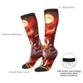 thumbnail image 4 of Naloa Red Leaf Flame Fox Thigh High Socks Extra Long Stretchy Sock Women Over Knee High Opaque Stocking Daily Wear, 4 of 6