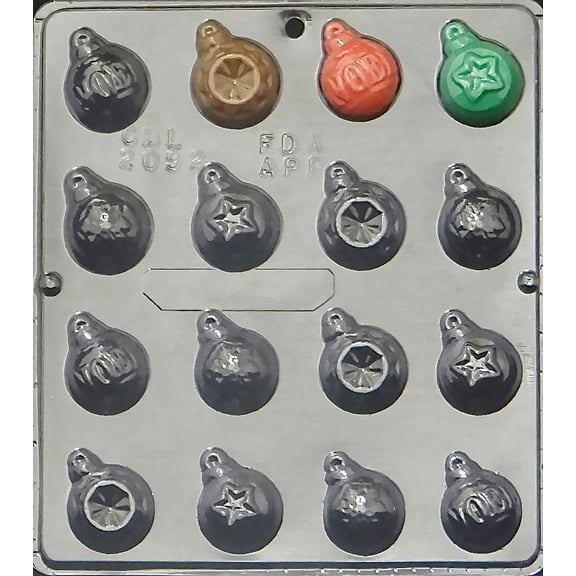 2092 Christmas Ornaments Chocolate Candy Mold