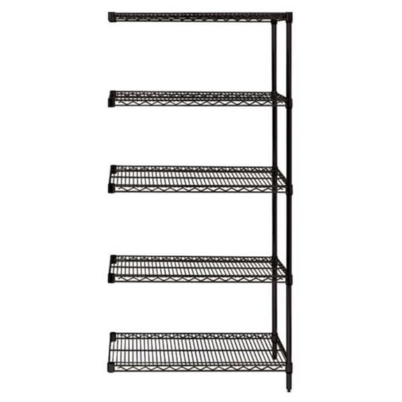 Quantum Storage AD63-1860BK-5 5 Shelf Add On Kit Black - 18 x 60 x 63 in.