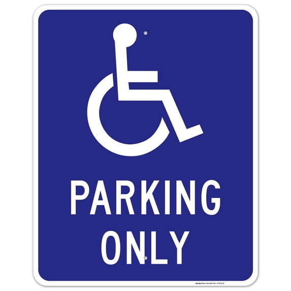 Iowa Handicap Parking Sign, Handicapped Parking Only, 24x30 Aluminum