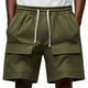 thumbnail image 1 of pstuiky Pantalones cortos para hombre, Pantalones cortos deportivos informales holgados de verano de color liso para hombre, con múltiples bolsillos, para playa Pantalones cortos de golf, 1 of 5