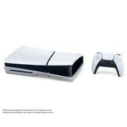 2023 New PlayStation 5 Slim Disc Edition Console, Controller and Mytrix Controller Charger - White, Slim PS5 1TB PCIe SSD Gaming Console