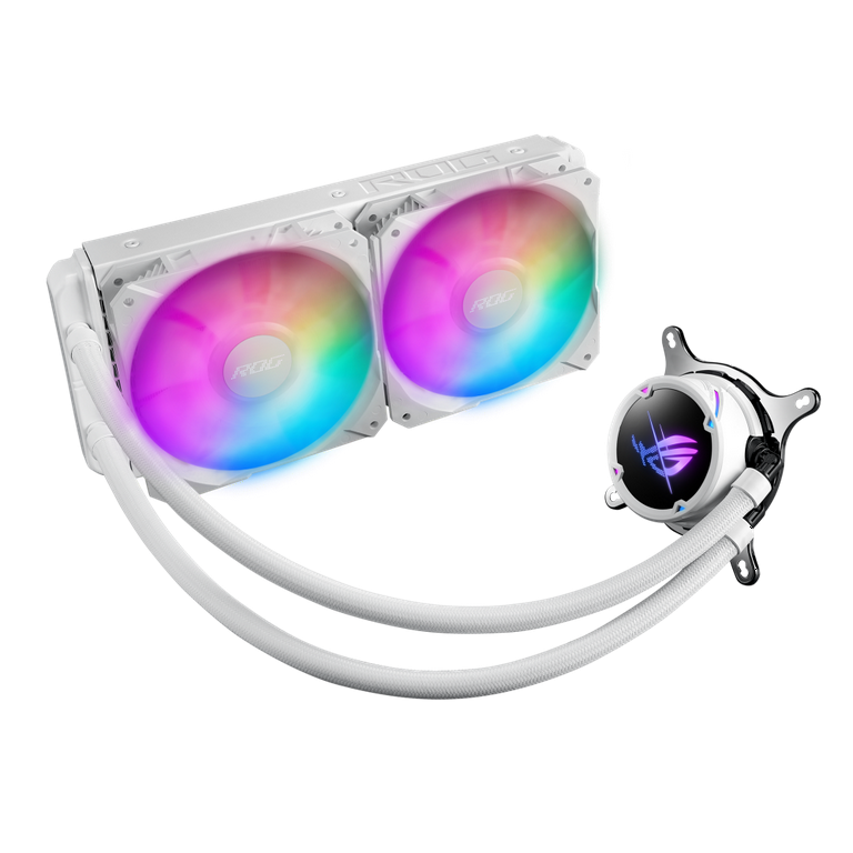 ASUS ROG Strix LC II 240 ARGB White Edition All-in-one AIO Liquid CPU Cooler 240mm Radiator, Intel LGA1700, 115x/2066 and AMD AM4/TR4 Support, 2x