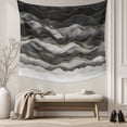 thumbnail image 5 of Black Grey Ombre Tapestry for Bedroom Wall Hanging Tapestry, Modern Moire Abstract Art Luxury Ceiling Backdrop Tapestries Poster Blanket Wall Decor for Teens Room Living Room Dorm 39" x 59", 5 of 8
