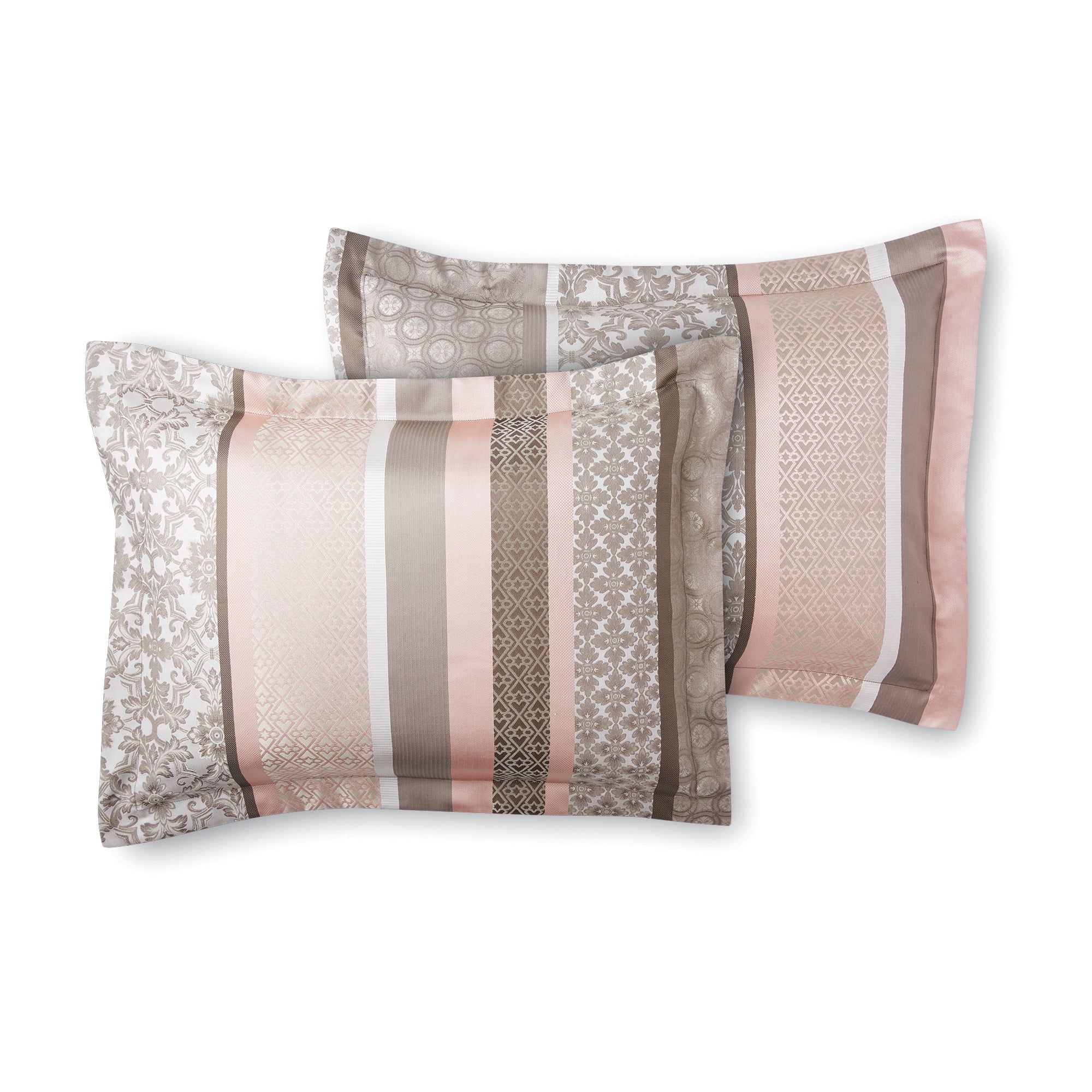 Mainstays 7-Piece Blush Jacquard Comforter Bedding Set, King