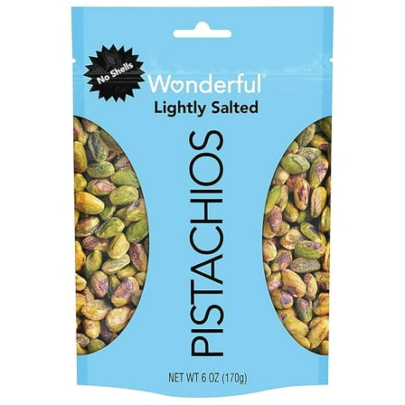 Wonderful Pistachio Lightly Salted Shelled Pistachios, 6 OZ( Pack of 2 )